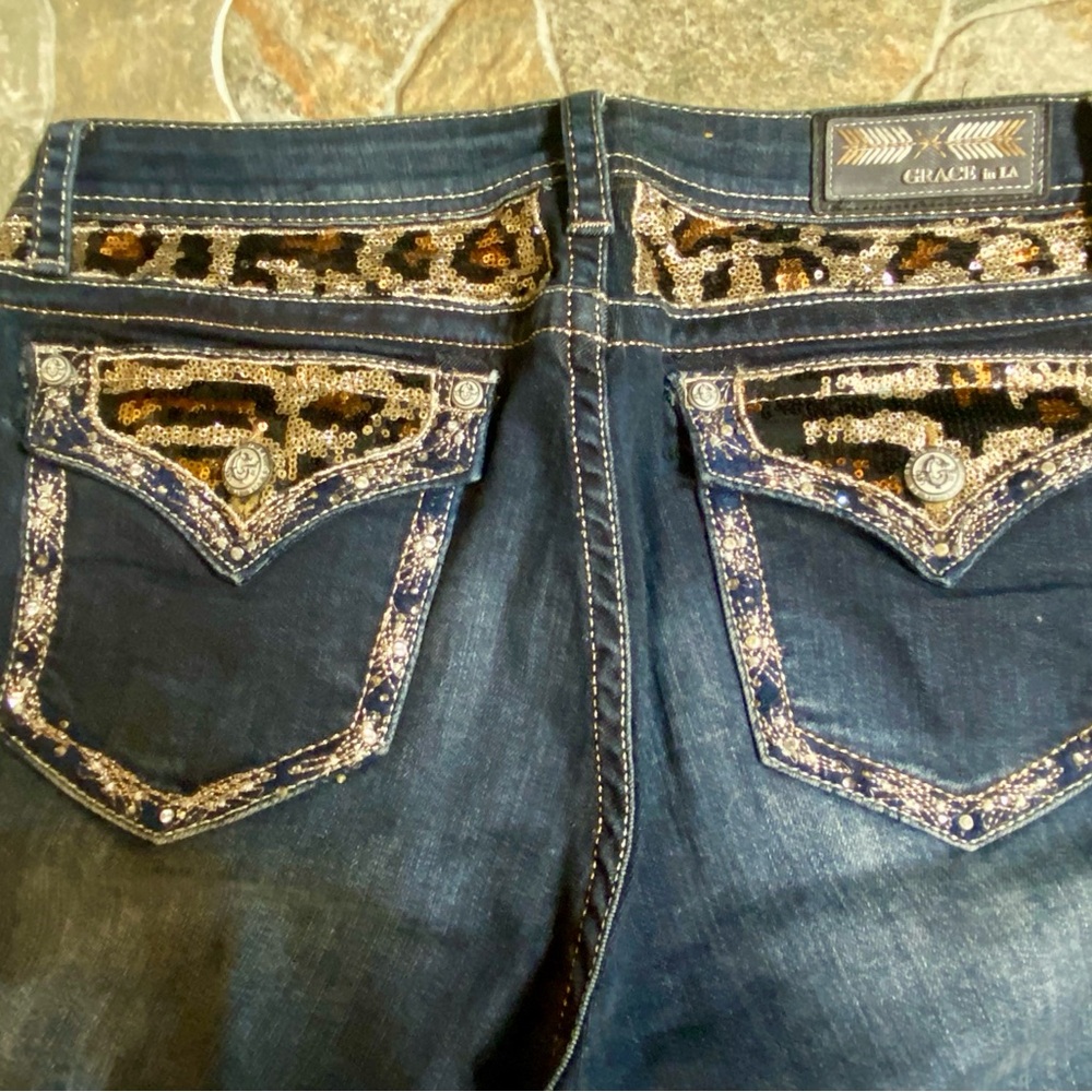 Grace in LA bling flare jeans